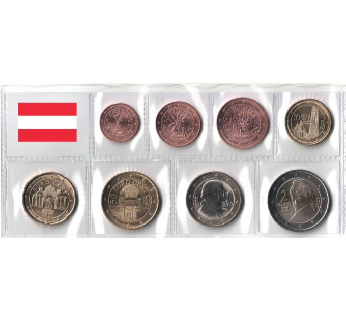 Austria UNC Euro coin set 2025