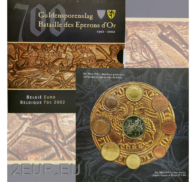 België euro set BU 2002 - 700 jaar De Guldensporenslag