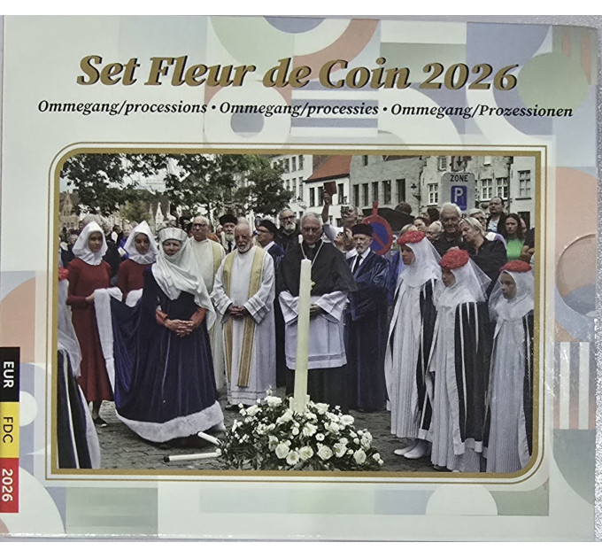 België euro set BU 2026 - Belgische folklore - Ommegang/processies