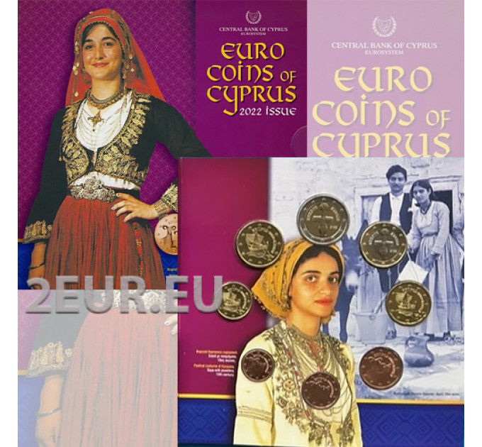 Cyprus euro set BU 2022 - Volkstraditie van Cyprus - Traditionele kostuums