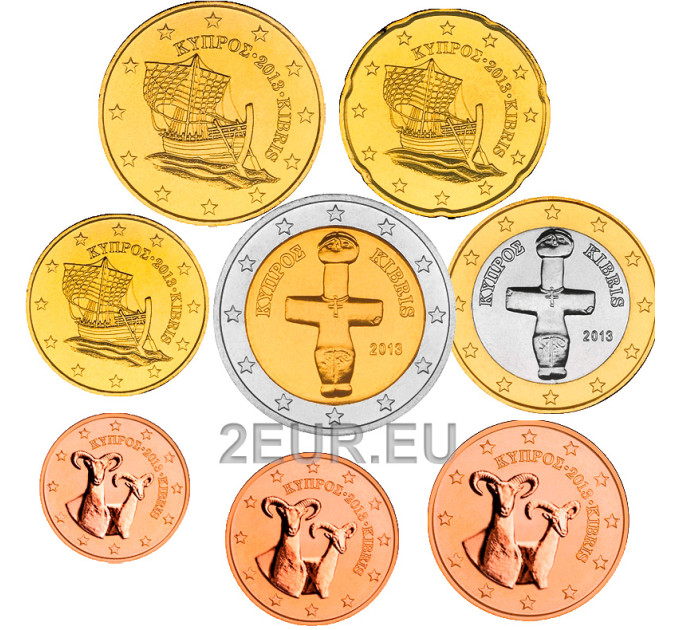 Cyprus euro set UNC 2013