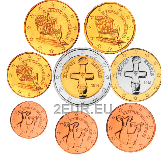 Cyprus euro set UNC 2014