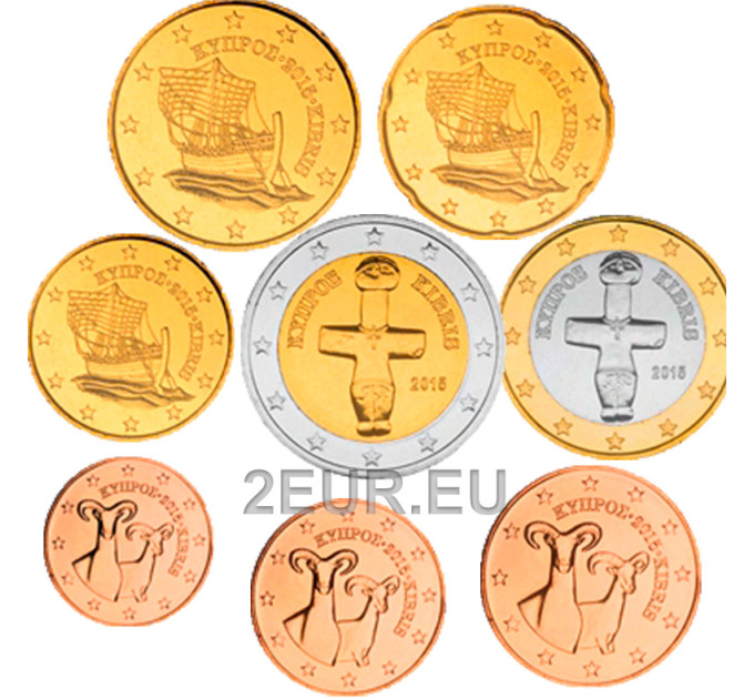 Cyprus euro set UNC 2015