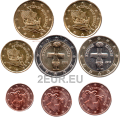Cyprus euro set UNC 2018 