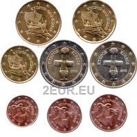 Cyprus euro set UNC 2018 