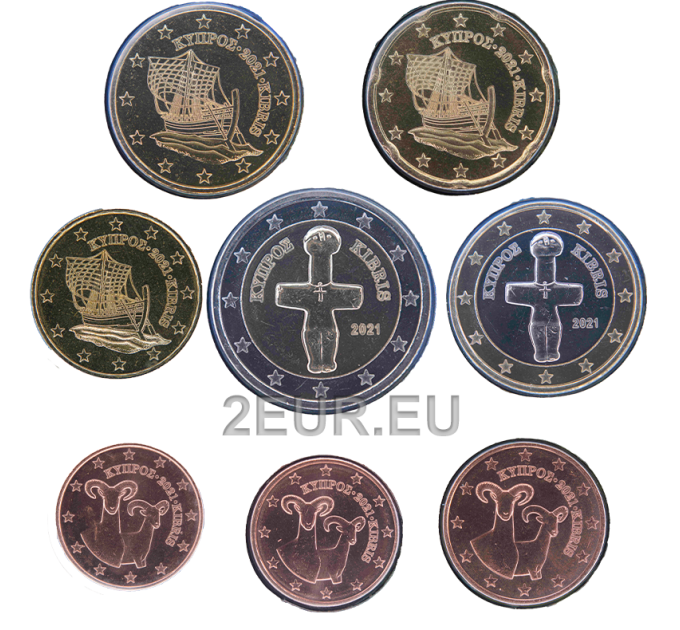 Cyprus euro set UNC 2021  