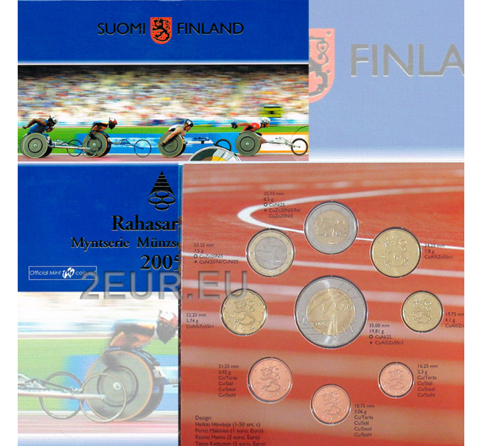 Finland euro set BU 2005 - 10. Wereldkampioenschap atletiek met paralympische spelen