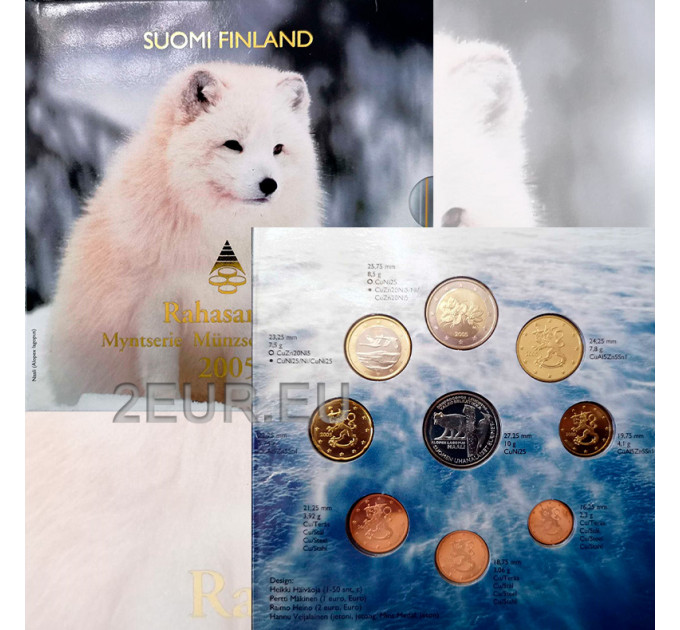 Finland euro set BU 2005 - Bedreigde soorten van Finland