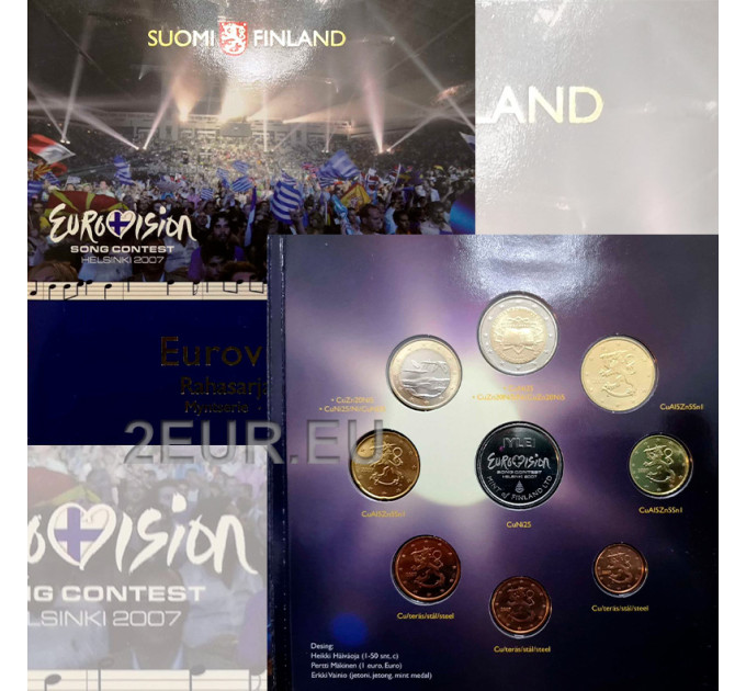 Finland euro set BU 2007 - Eurovisiesongfestival Helsinki