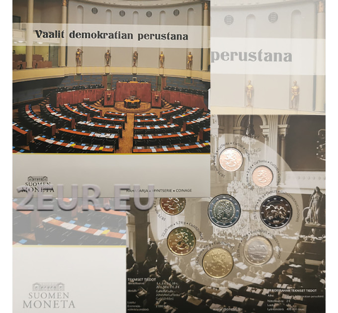 Finland euro set BU 2024 - Verkiezingen als basis van de democratie