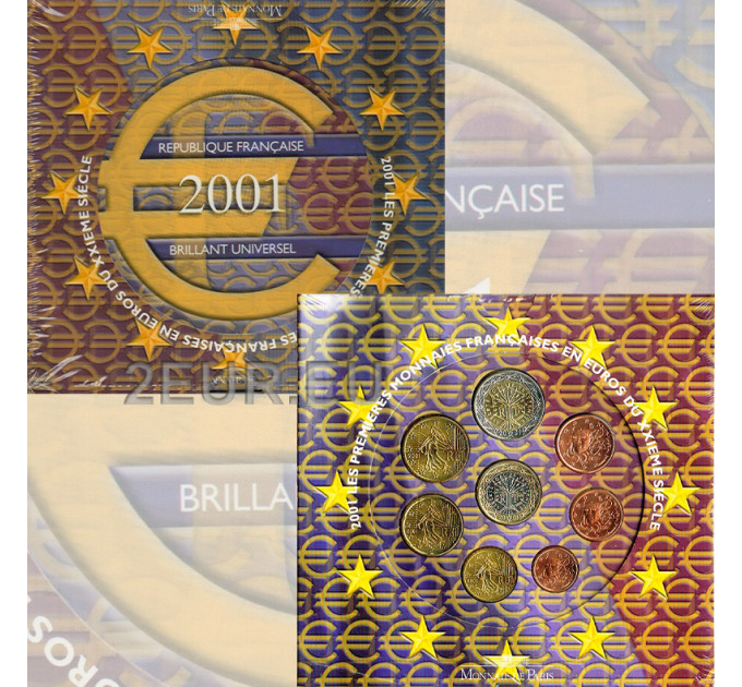 Frankrijk BU set 2001 - Set euromunten