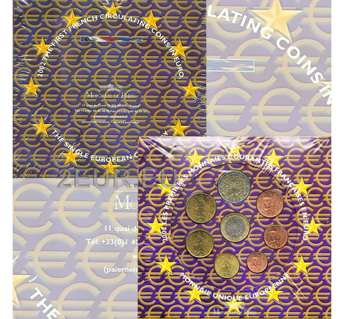 Frankrijk BU set 2002 - Set euromunten