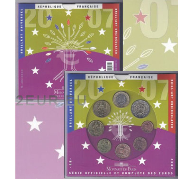 Frankrijk BU set 2007 - Set euromunten