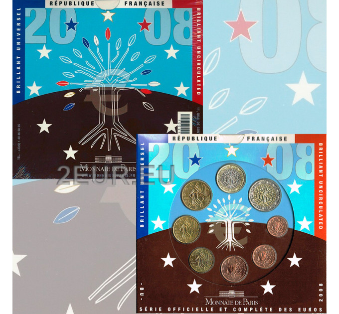 Frankrijk BU set 2008 - Set euromunten