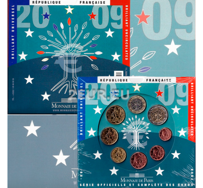Frankrijk BU set 2009 - Set euromunten