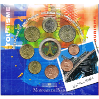 Frankrijk BU set 2003 - Set euromunten - Souvenir BU-Set Eiffeltoren Frankrijk BU set 2003 - Set euromunten - Souvenir BU-Set Eiffeltoren