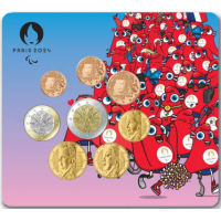 Frankrijk BU set 2024 - Set euromunten - Paralympische mascotte Frankrijk BU set 2024 - Set euromunten - Paralympische mascotte