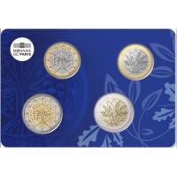 Frankrijk BU set 2022 - Set euromunten - Vierluik - 1 en 2 Euro Frankrijk BU set 2022 - Set euromunten - Vierluik - 1 en 2 Euro