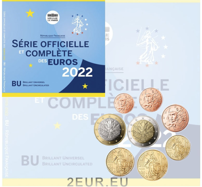 Frankrijk BU set 2022 - Set euromunten