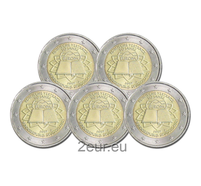 Duitsland 2 euro UNC 2007 - 50 Jaar Verdrag van Rome - ADFGJ