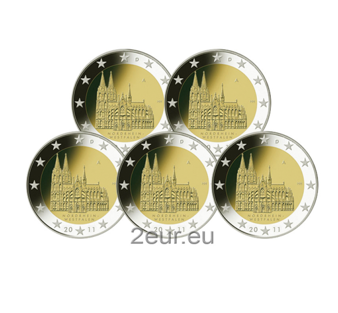 Duitsland 2 euro UNC 2011 - Noordrijn-Westfalen - Dom van Keulen - ADFGJ
