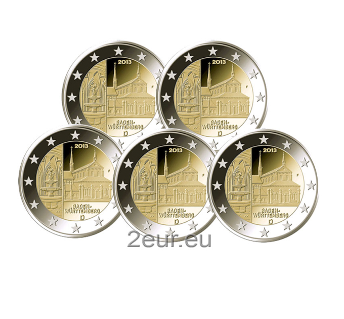 Duitsland 2 euro UNC 2013 - Baden-Württemberg - Maulbronn-klooster - ADFGJ
