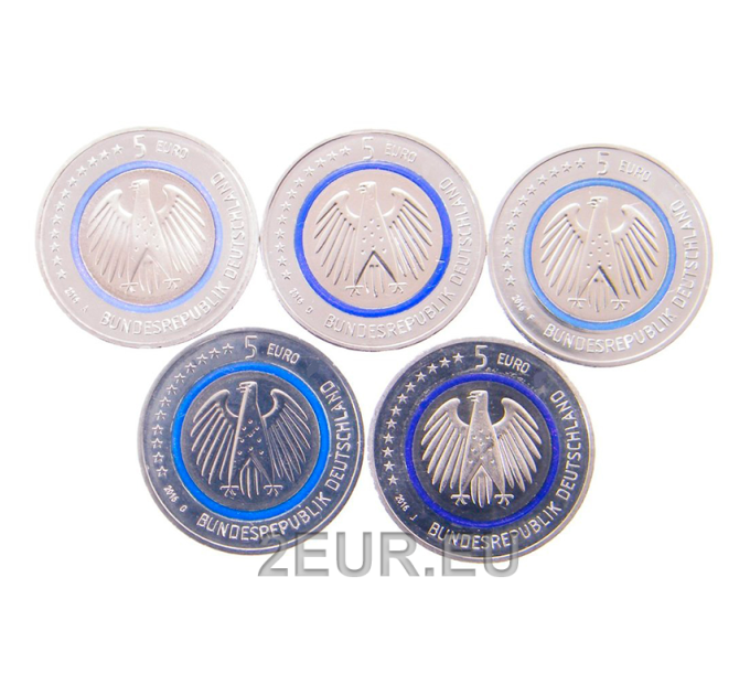 Duitsland 5 euro UNC 2016 - Planeet Aarde