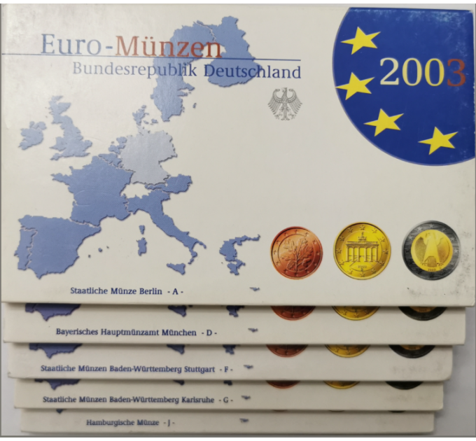 DUITSLAND SETPROOF 2003 - ADFGJ