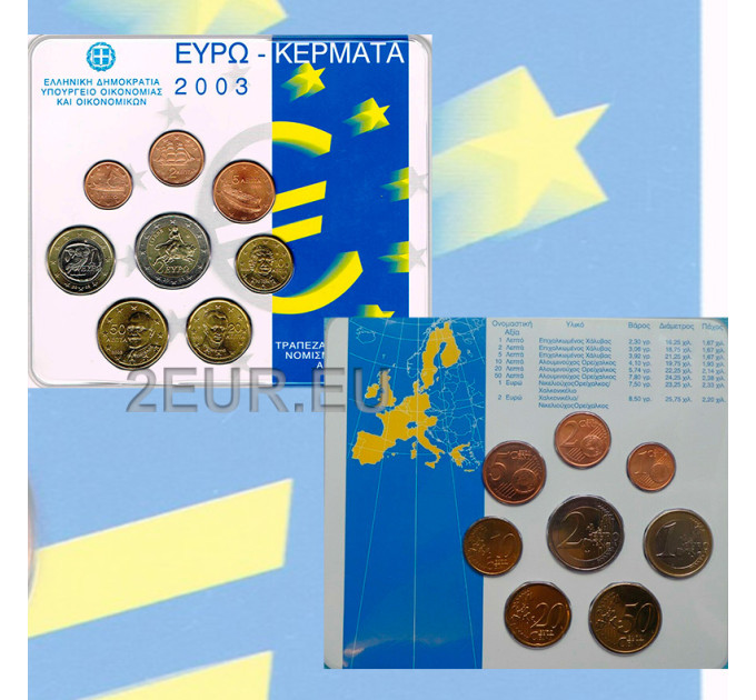 Griekenland euroset BU 2003 - euroset BU