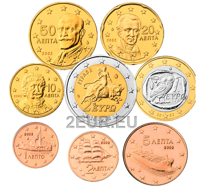 Griekenland euro set UNC 2002