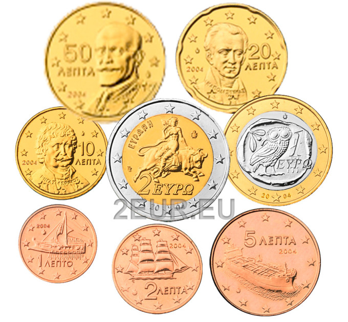 Griekenland euro set UNC 2004
