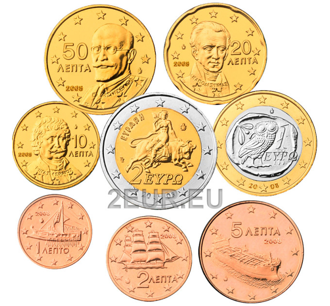Griekenland euro set UNC 2008