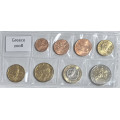 Griekenland euro set UNC 2008