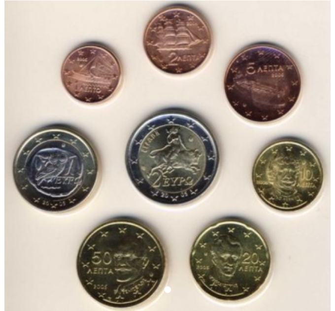 Griekenland euro set UNC 2005