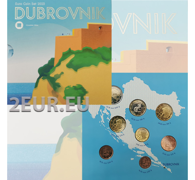 Kroatië euro set BU 2023 - Dubrovnik