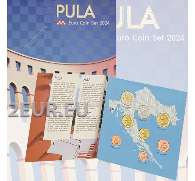 Kroatië euro set BU 2024 - Pula