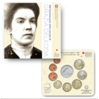 Italië 2021 - Euro Set BU + zilver - Grazia Deledda