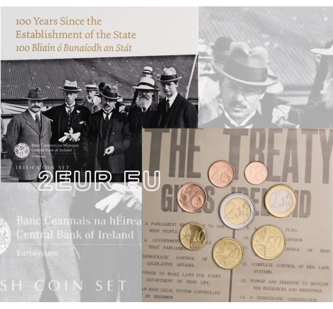 Ierland euroset BU 2022 - 100 jaar sinds de oprichting van de staat