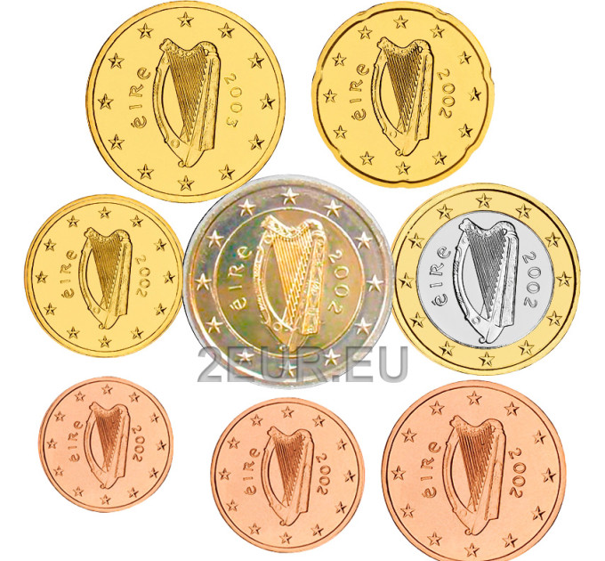 Ierland 2002 - Euro set UNC