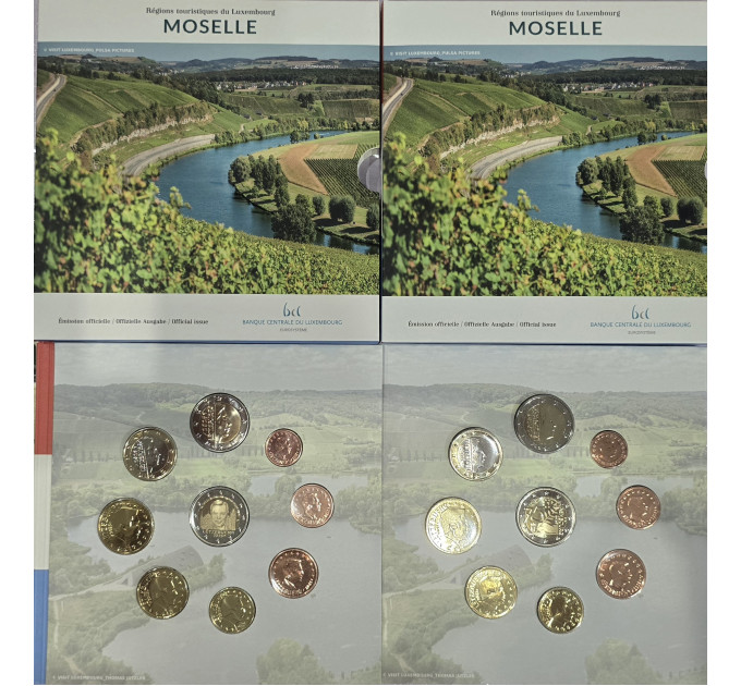 Luxemburg euro set BU 2025 - Stad Moselle - 2 Euro Schuman + 25e van de troon van Hendrik