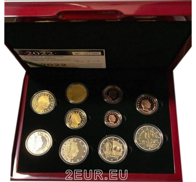 Luxemburg Set euromunten Proof 2022
