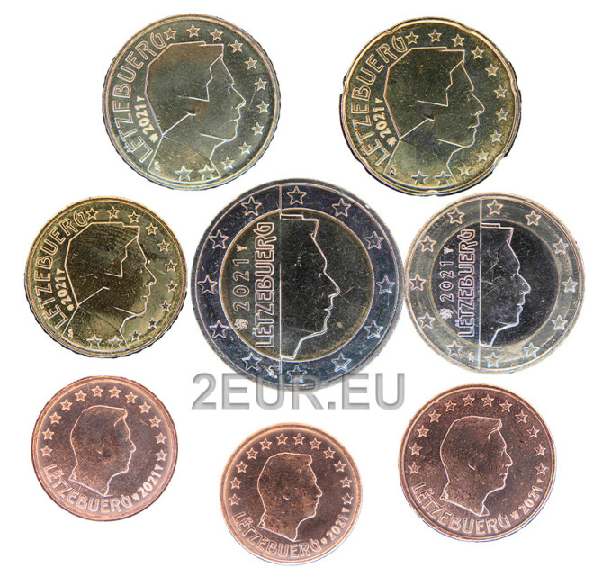 Luxemburg Euroset UNC 2021