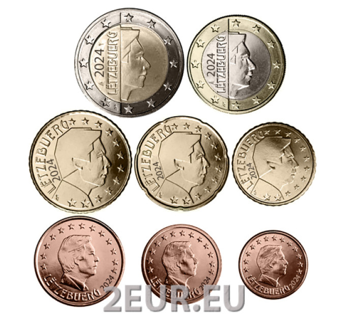 Luxemburg Euroset UNC 2024