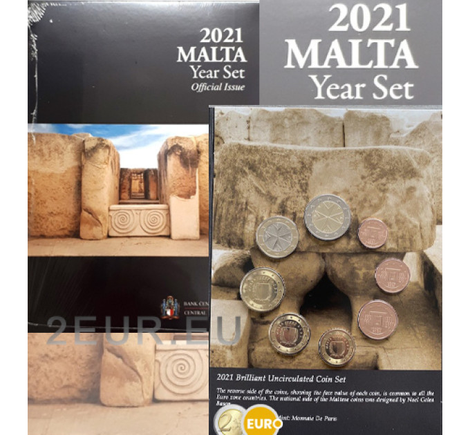 Malta euro set BU 2021 - Tarxien-tempels met muntteken