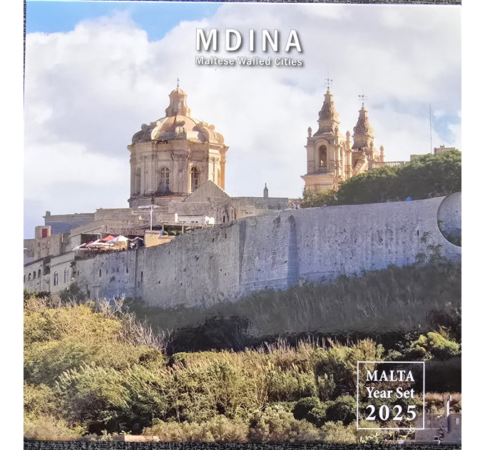 Malta euro set BU 2025 - Maltese ommuurde steden - Mdina