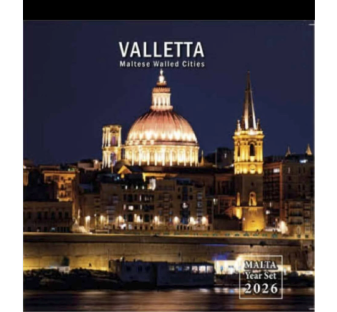 Malta euro set BU 2026 - Maltese ommuurde steden - Valletta