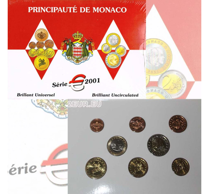 Monaco  BU set 2001 - Set euromunten