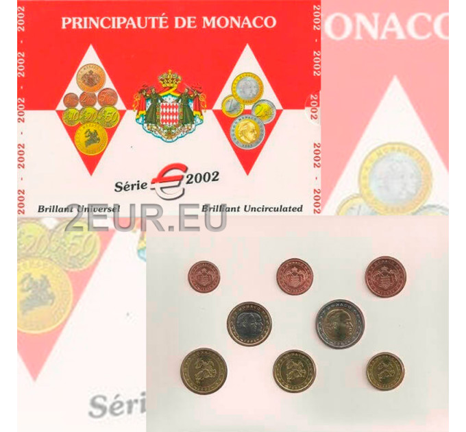 Monaco  BU set 2002 - Set euromunten