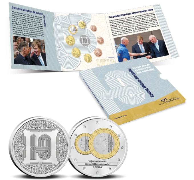 Nederland Euroset BU 2024 - 10 jaar euromunten met koning Willem-Alexander