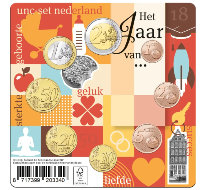 Nederlandse Euromuntset UNC 2025